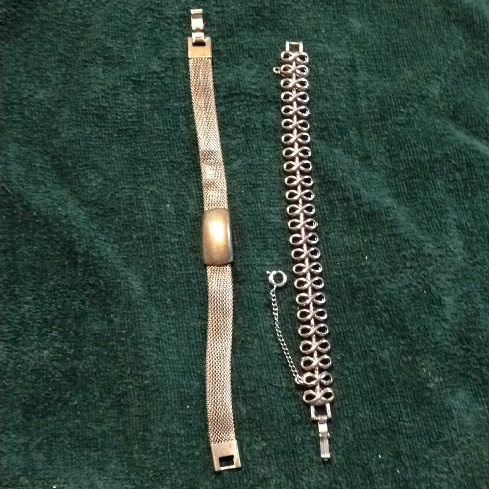 2 Vintage Silver Bracelets